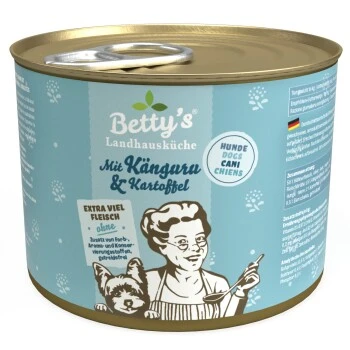 Betty's Landhausküche Mit Känguru & Kartoffel 6 X 200g Für Hund 1 Betty's Landhausküche Mit Känguru & Kartoffel 6 X 200g Für Hund