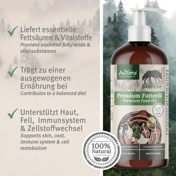 Aniforte Futteröl Premium BARF-Line 1 Liter 5 Aniforte Futteröl Premium BARF-Line 1 Liter – Bild 5