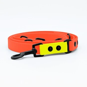 THE DOG IDEA Biothane Hundeleine Orange Neon Gelb 1 THE DOG IDEA Biothane Hundeleine Orange Neon Gelb