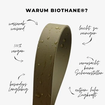 THE DOG IDEA Biothane Halsband Khaki Schwarz XS 2 THE DOG IDEA Biothane Halsband Khaki Schwarz XS – Bild 2