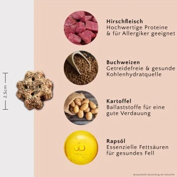 FAVLY Petfood Nature Cookies Hirsch 360 G 4 FAVLY Petfood Nature Cookies Hirsch 360 G – Bild 4